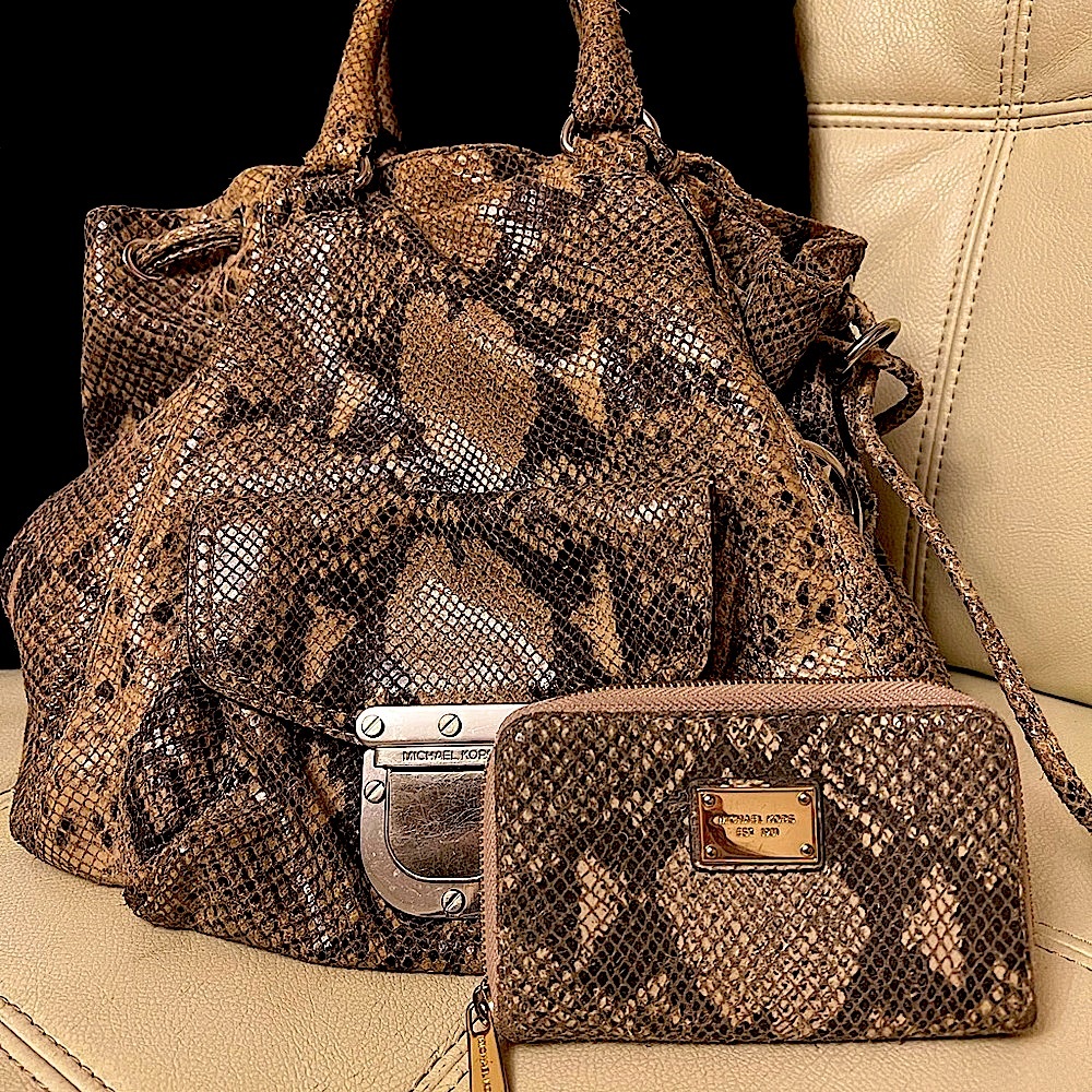 Michael Kors Python handbag, wallet included!